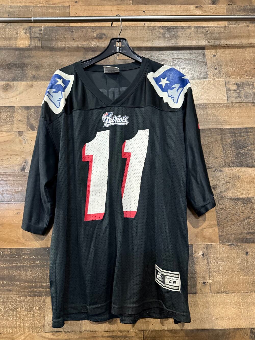 Vintage 1995 Starter Drew Bledsoe #11 New England Patriots-Black Jersey-Sz 48 L